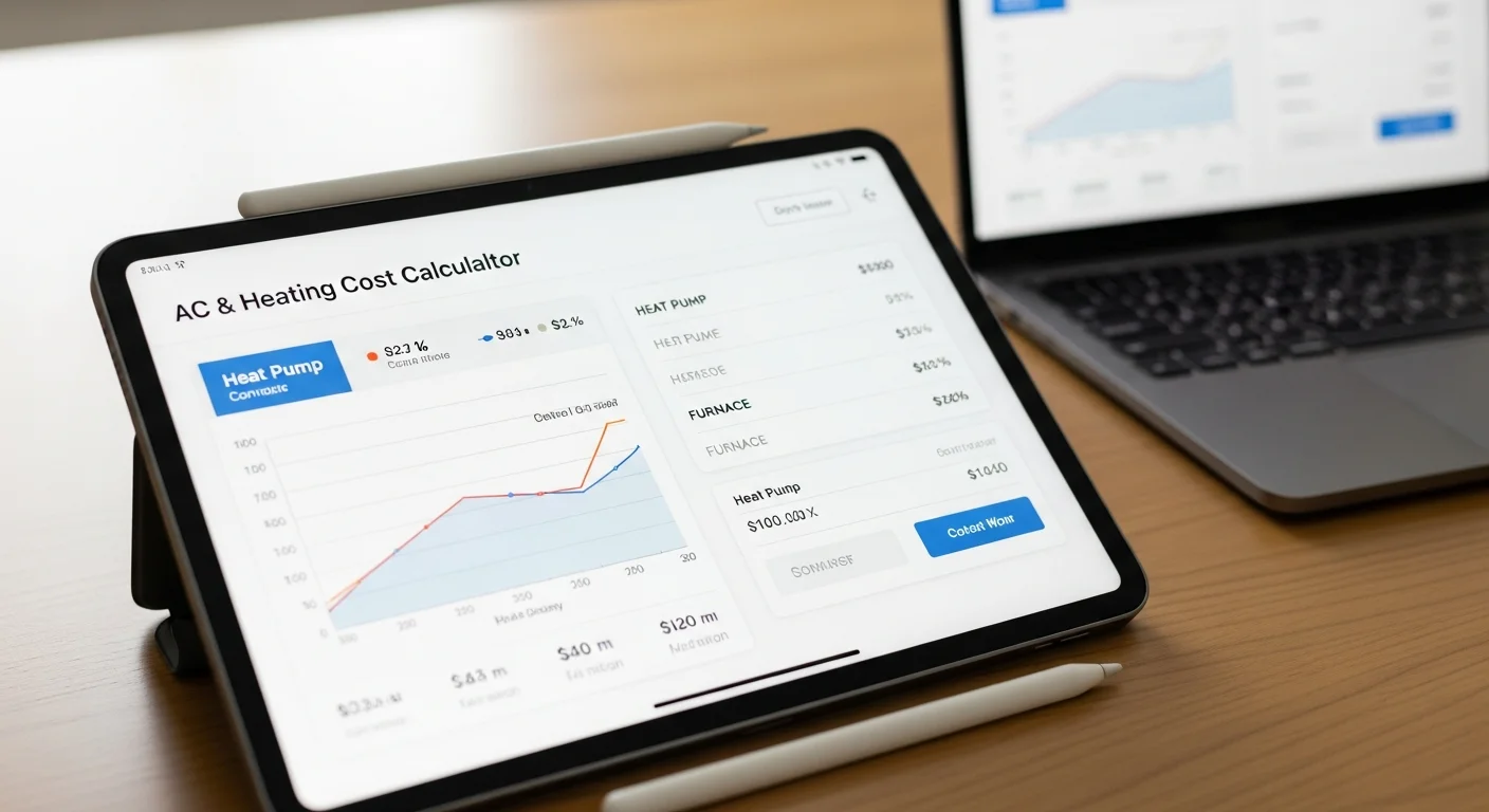 AC & Heating Cost Calculator: Maximize Your HVAC Upgrade Savings and Compare Heat Pump vs Furnace Options