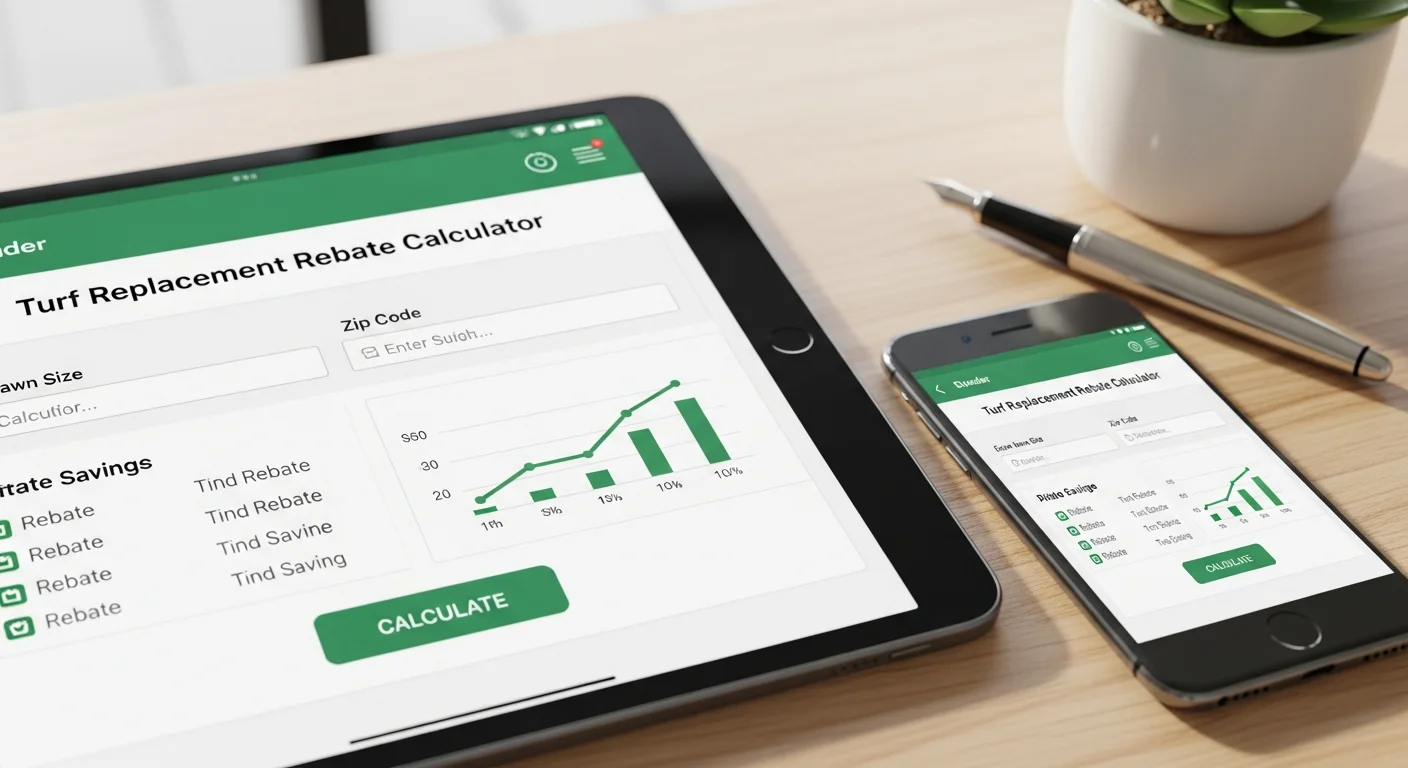Turf Replacement Rebate Calculator: Save Money with Water Saving Landscaping Rebates and Drought-Tolerant Benefits