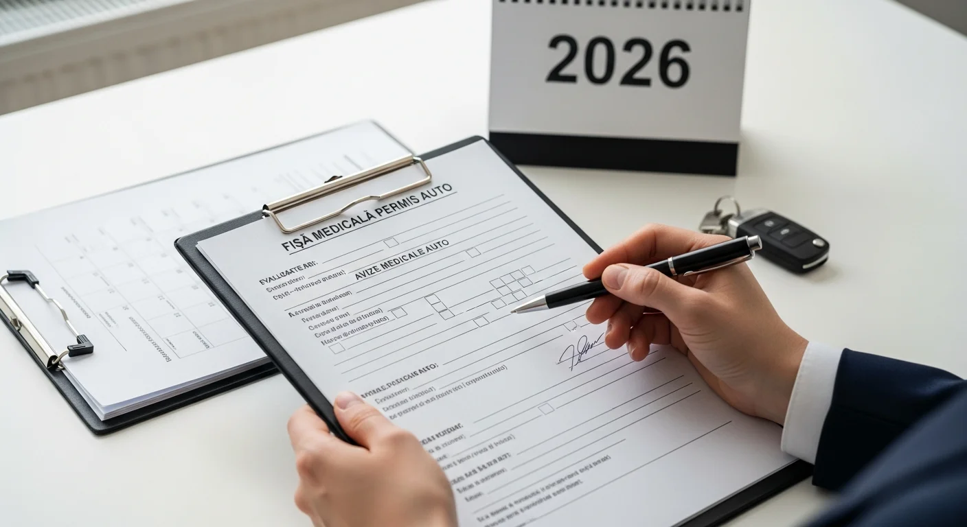 Fișă Medicală Permis Auto 2026: Acte Necesare și Analize Medicale pentru Școala de Șoferi