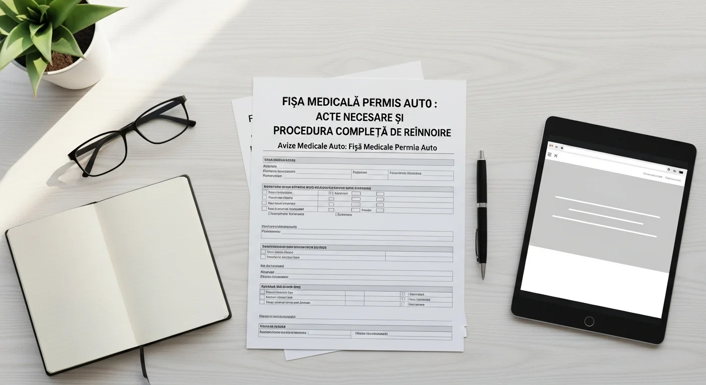 Fișa Medicală Permis Auto 2026: Acte Necesare și Procedura Completă de Reînnoire