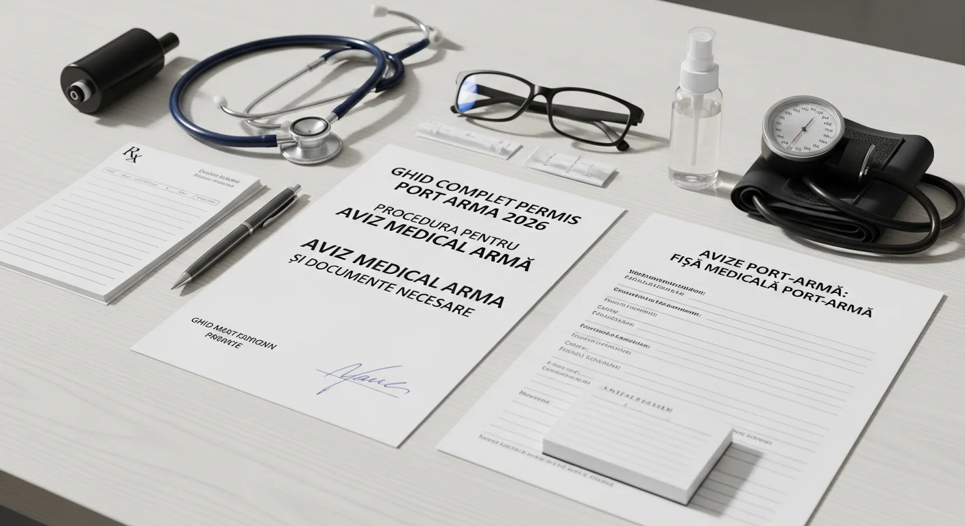 Ghid Complet Permis Port Arma 2026: Procedura pentru Aviz Medical Arma și Documente Necesare