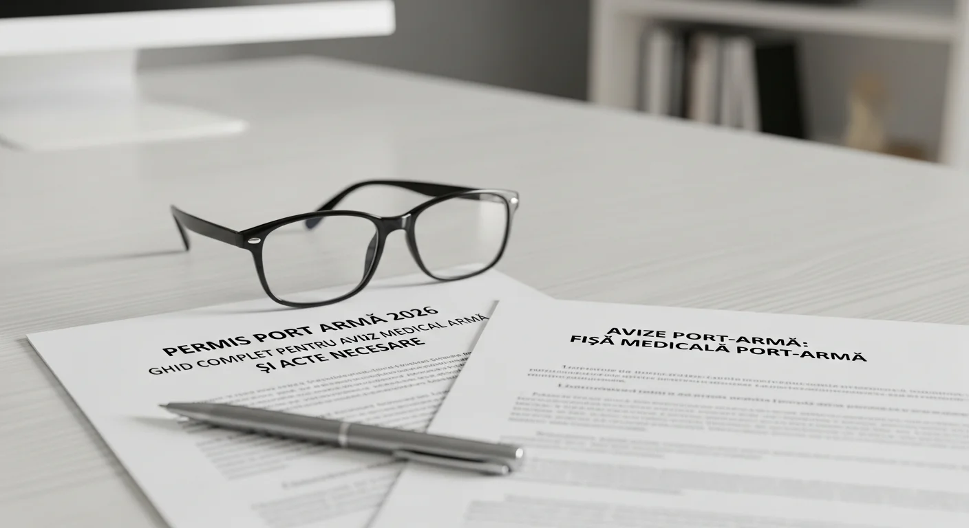 Permis Port Armă 2026: Ghid Complet pentru Aviz Medical Armă și Acte Necesare