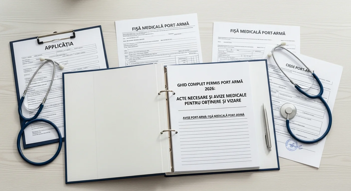Ghid Complet Permis Port Arma 2026: Acte Necesare și Avize Medicale pentru Obținere și Vizare