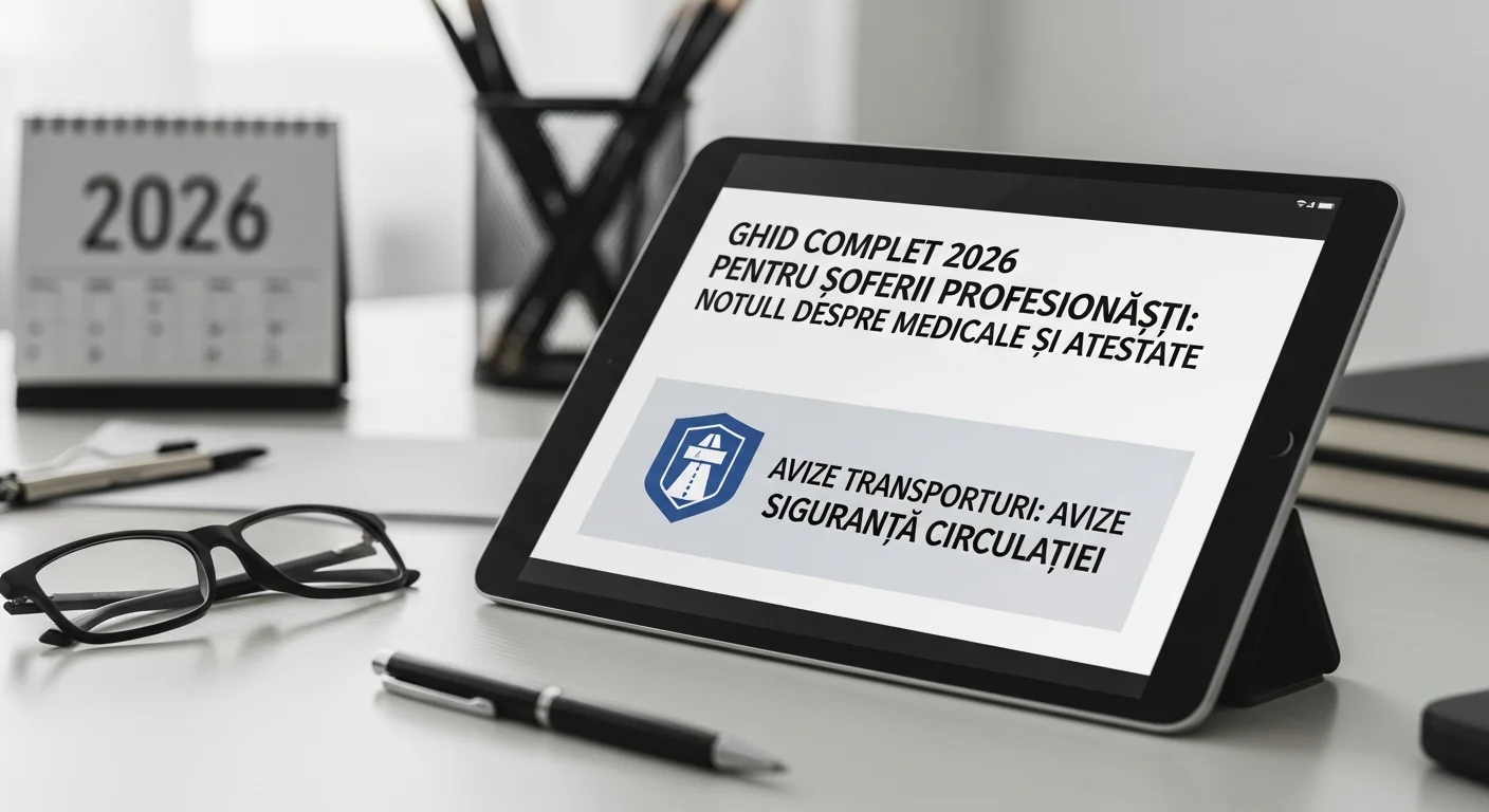 Ghid Complet 2026 pentru Șoferii Profesioniști: Totul despre Avize Medicale și Atestate