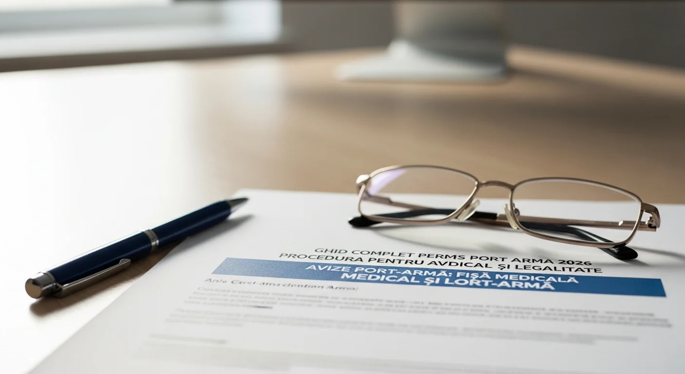 fișă medicală - Ghid Complet Permis Port Arma 2026: Procedura pentru Aviz Medical și Legalitate
