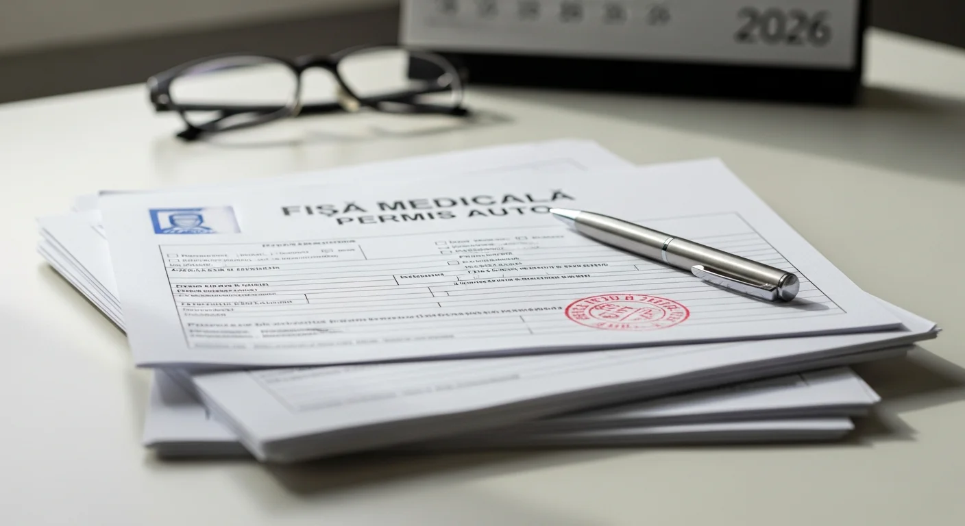 Ghid Complet 2026: Cum Obții o Fișă Medicală Permis Auto și Avizul Medical pentru Reînnoire