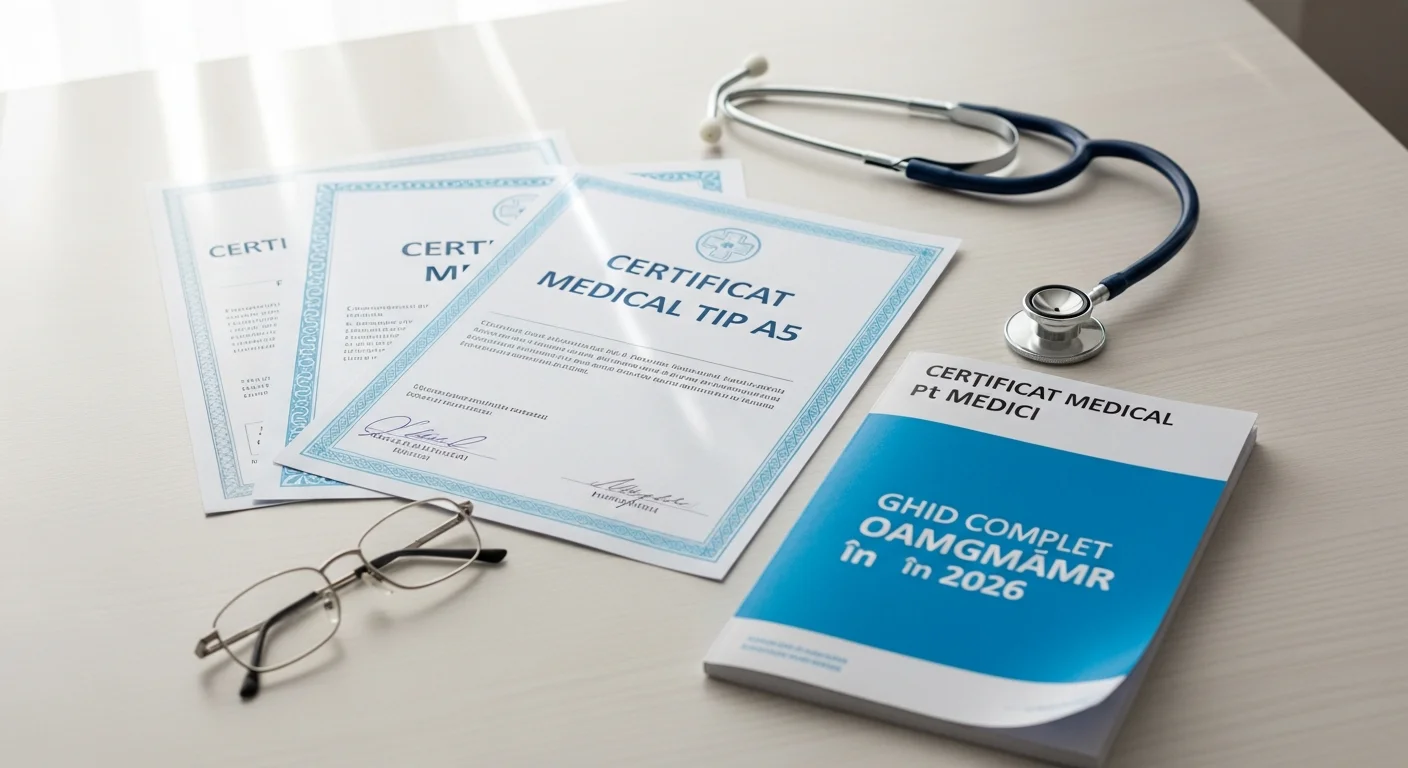 Certificat Medical Tip A5 și Certificat Medical pt Medici: Ghid Complet pentru OAMGMAMR în 2026