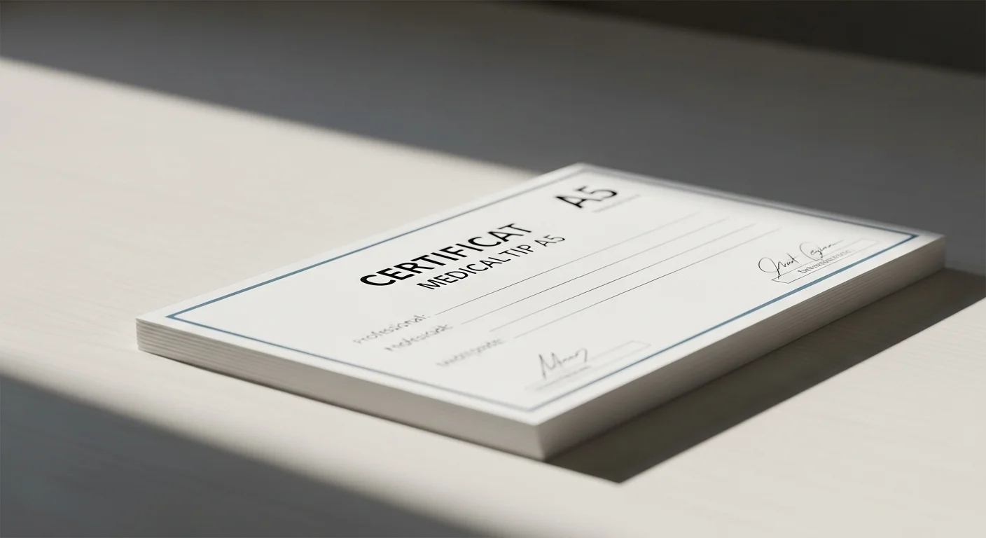 certificat medical a5 - Certificat Medical Tip A5 pentru Asistenți Medicali și Medici: Ghid Complet 2026