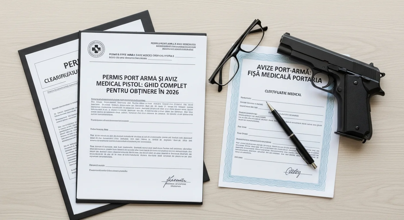 fișă medicală - Permis Port Arma și Aviz Medical Pistol: Ghid Complet pentru Obținere în 2026