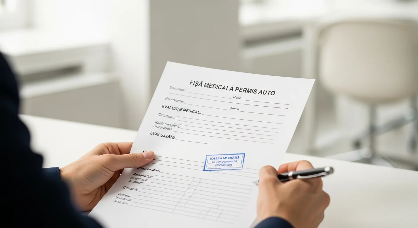 Fișă Medicală Permis Auto și Aviz Medical Auto în 2026: Ghid Complet pentru Programarea la Sală