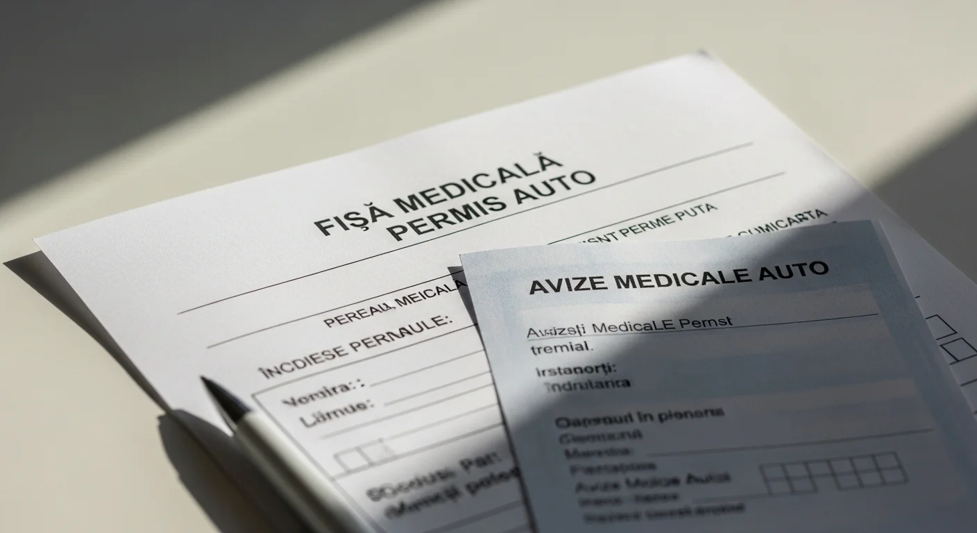 scoli de soferi - Fișă Medicală Permis Auto în 2026: Ghid Complet pentru Aviz Medical Auto și Reînnoire