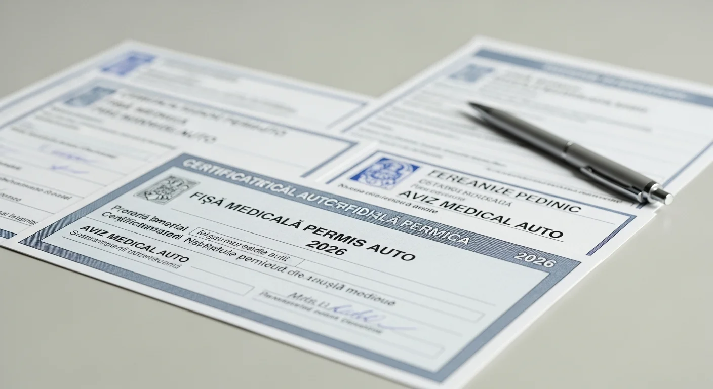 scoala auto - Fișă medicală permis auto și aviz medical auto în 2026: Ghidul complet pentru obținere și reînnoire