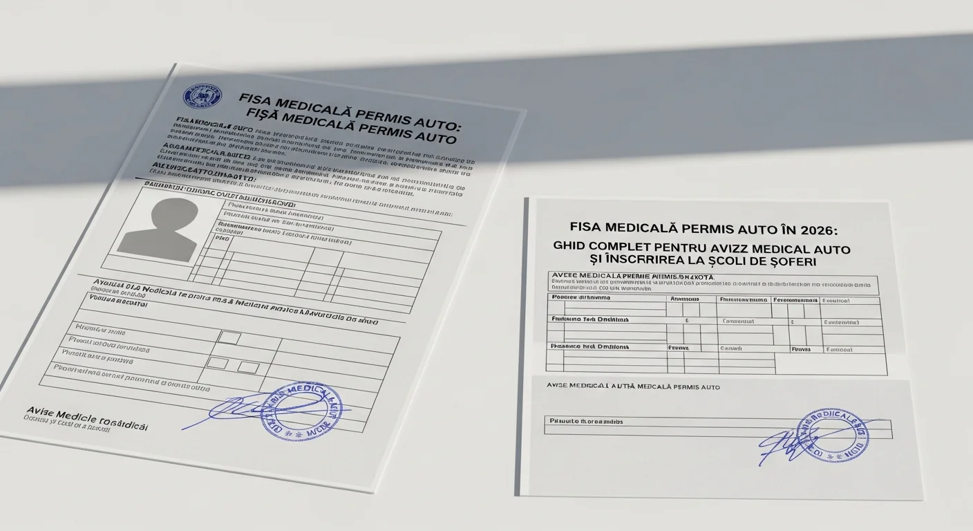 scoli de soferi - Fisa Medicală Permis Auto în 2026: Ghid Complet pentru Aviz Medical Auto și Înscrierea la Școli de Șoferi