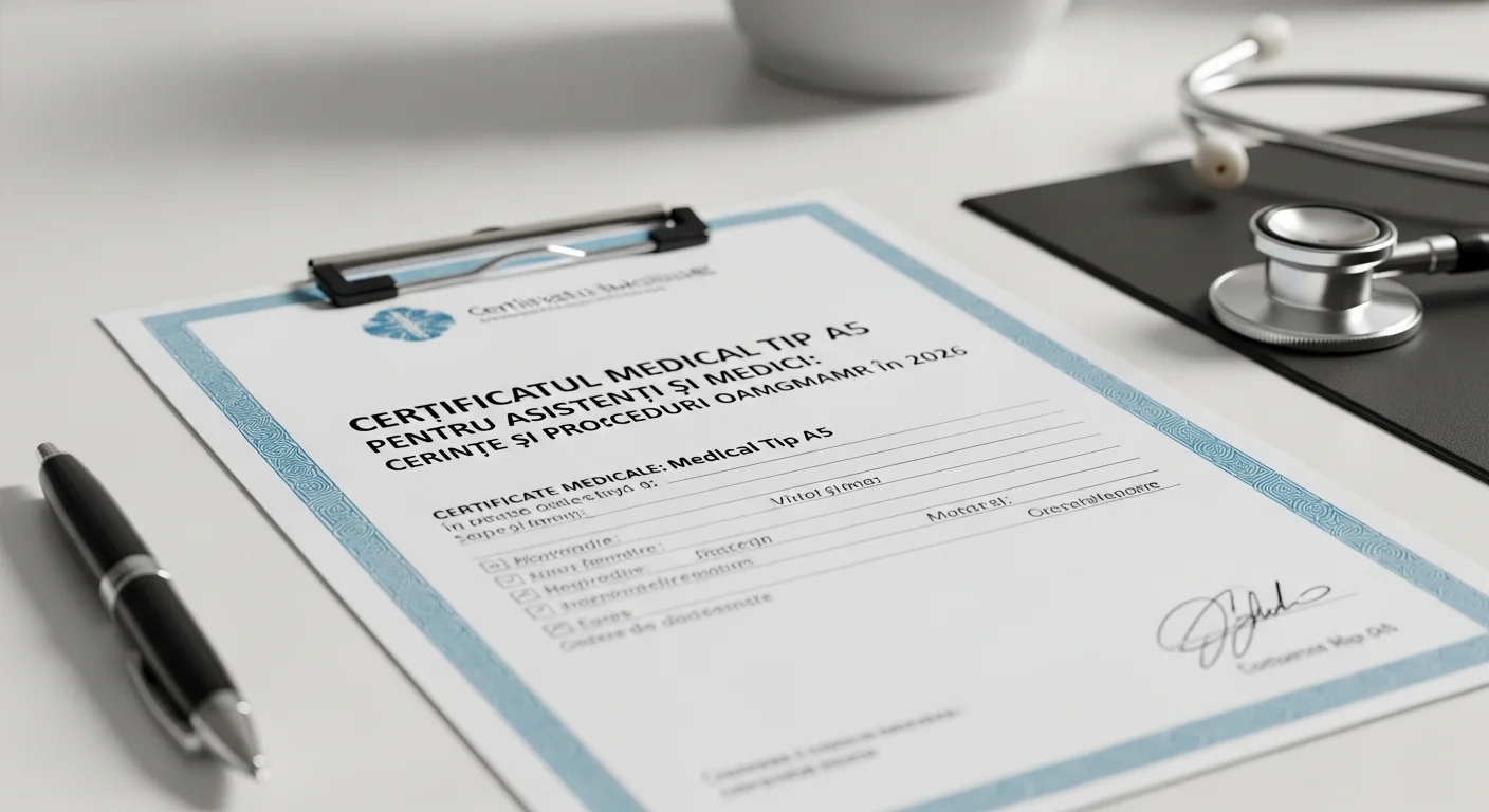certificat a5 - Certificatul Medical Tip A5 pentru Asistenți și Medici: Cerințe și Proceduri OAMGMAMR în 2026